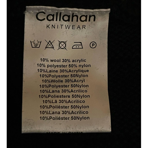 CALLAHAN ANTHRO SWEATER DRESS BLACK METALLIC GOLD CHUNKY WOOL BLEND KNIT NWT - Picture 7 of 9